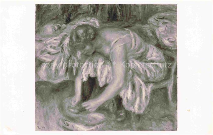 RENOIR Pierre-Auguste (1841-1919) Kuenstlerkarte Nr. 44 Femme faisant Courtauld