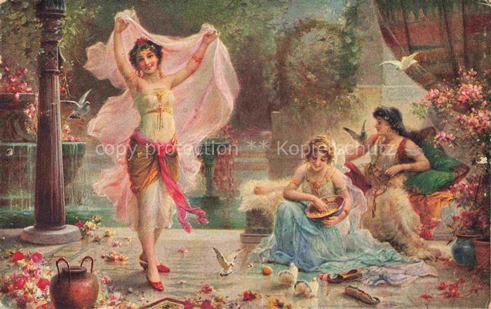 Verlag Muenchner Kunst Nr. 3130 Taeubchen im Orient