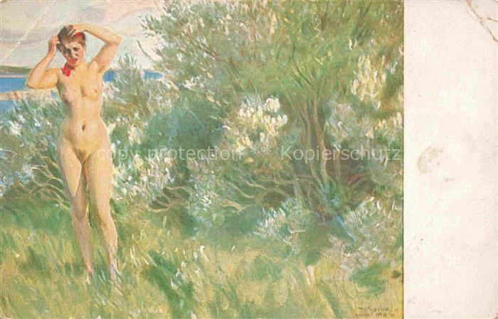 ZORN Anders Kuenstlerkarte Am Siljan See Frau