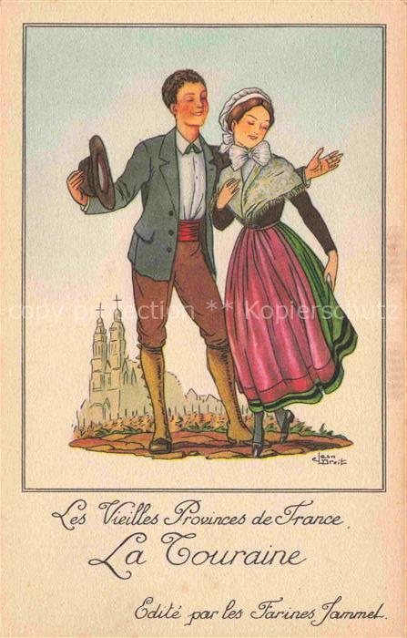 DROIT Jean Kuenstlerkarte La Couraine France Farines Maltees Jammet