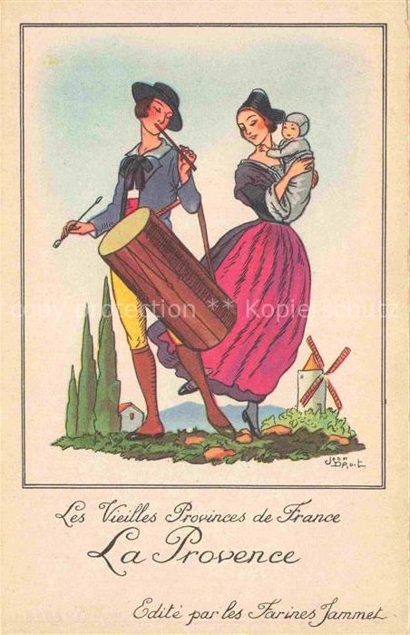 DROIT Jean Kuenstlerkarte La Provense France Farines Maltees Jammet