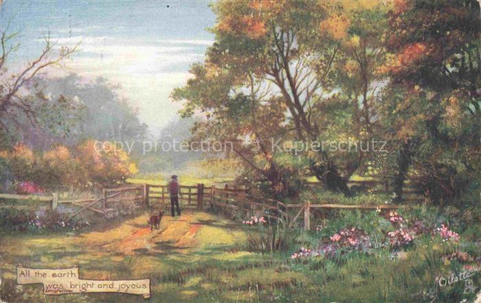 Verlag Tucks Oilette Serie Nr. 9073 Abroad  Landschaft