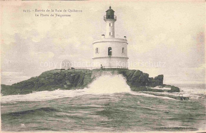 Leuchtturm Lighthouse Faro Phare-- Entree Baie Qniberon Teignouse