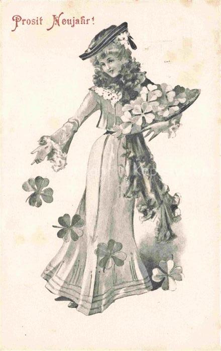 Frauen Neujahr Kleeblatt