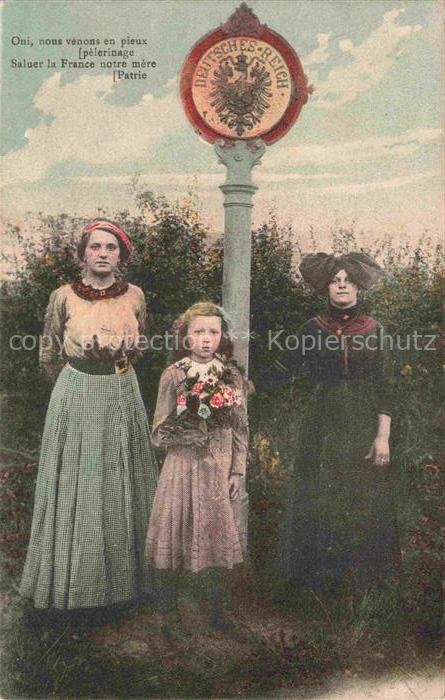 Grenze Douane Zoll Frontiere Border-- Frauen Kind Deutsches Reich