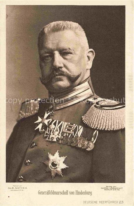 Militaria Generaele Stab Deutschland Hindenburg