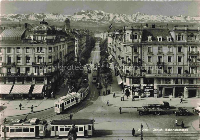STRAssENBAHN Tramway-- Zuerich Bahnhofstrasse