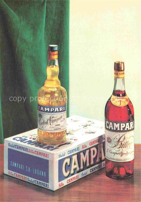 Schnaps Brandy Eau-de-Vie Aguardiente-- Campari