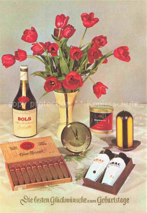 Zigarren Zigarette Cigar Blumen Schnaps Bols ABAC