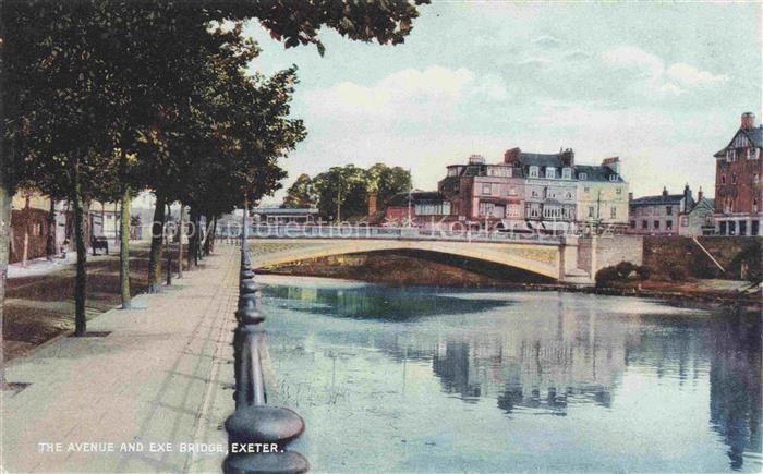 Exeter  UK The Avenue and Exe Bridge