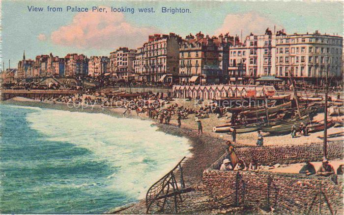 BRIGHTON  East Sussex UK View from Palace Pier looking west
