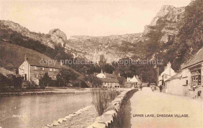 Cheddar Sedgemoor Somerset UK Upper Lake Cheddar Village