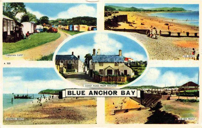 Blue Anchor Bay Blackmore Dorset UK Caravan The Beach Boating Beach The Sea Fron