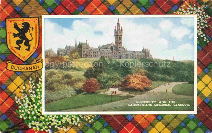 GLASGOW  Scotland UK University and the Cameronians Memorial