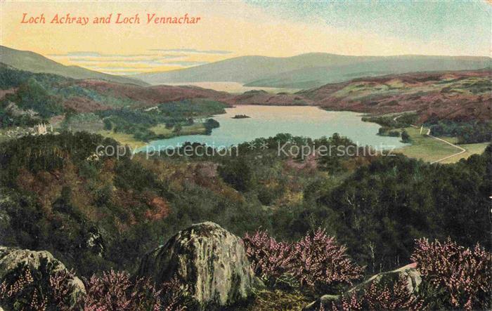 Loch Achray Callander Perthshire Scotland UK and Loch Vennachar