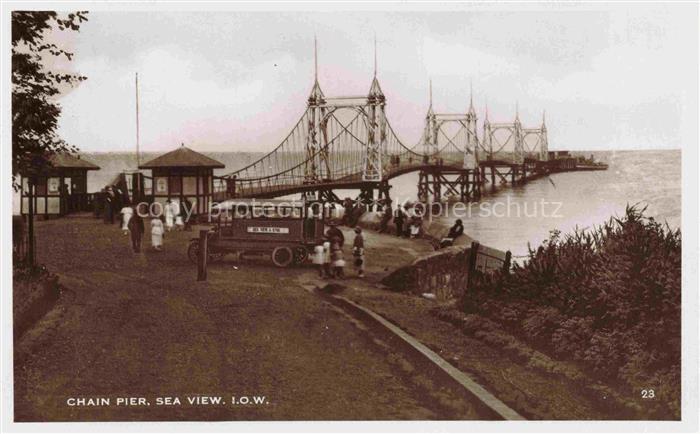 Ryde  IOW Isle of Wight UK Chain Pier Sea View