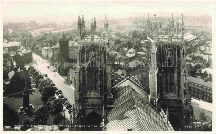 York  UK The City from the Central Tower of the Minster