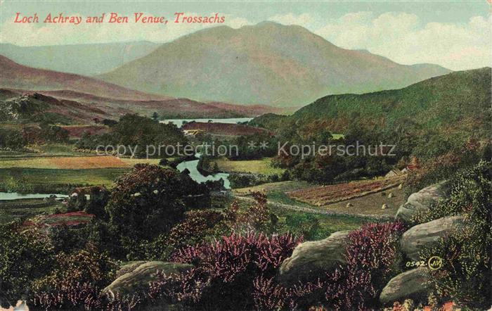 Trossachs Stirling Scotland UK Loch Achray and Ben Venue