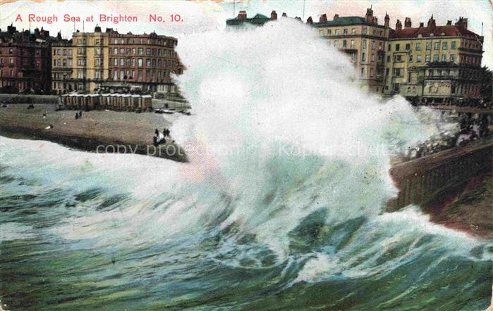 BRIGHTON  East Sussex UK A Rough Sea at Brighton