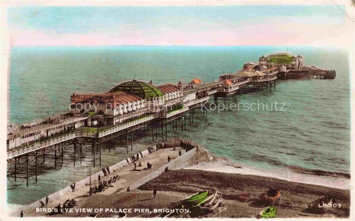 BRIGHTON  East Sussex UK Air view of Palace Pier