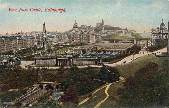 EDINBURGH  SCOTLAND UK View from Castle