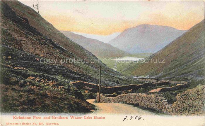 Kirkstone Pass Patterdale East Cumbria UK and Brothers Water Lake District