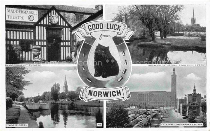 Norwich  UK Maddermarket Theatre Thorpe Green Norwich Cathedral City Hall and Ma