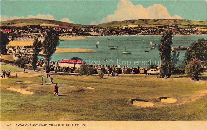 Swanage Purbeck Dorset UK Swanage Bay from Miniature Golf Course