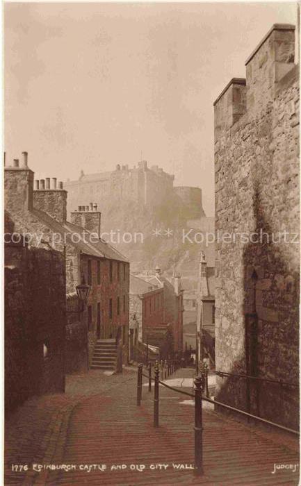 EDINBURGH  SCOTLAND UK Edinburgh Castle and Old City Wall