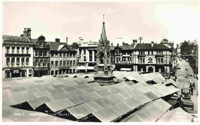 Mansfield  Nottinghamshire UK The Market Place