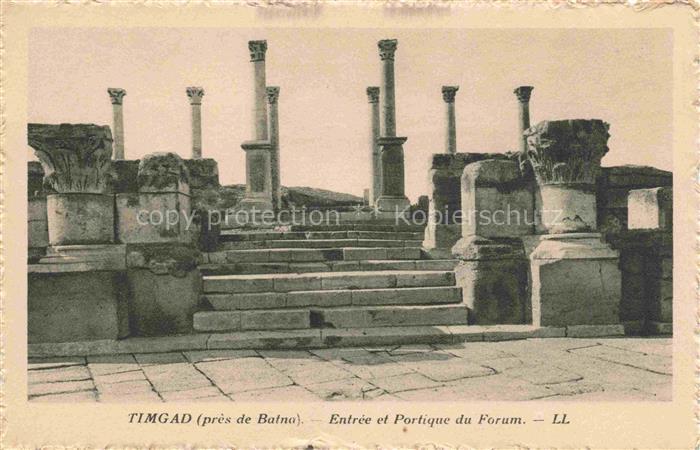 Timgad Algerie Entree et Portique du Forum