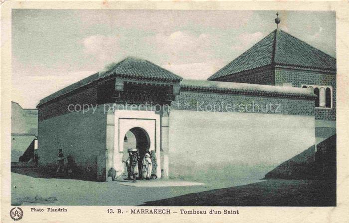 Marrakech Marrakesch Maroc Tombeau d'un Saint