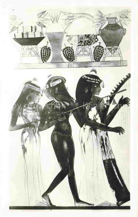 Thebes  Theben Egypt Tomb of Nakht Three Dancing Girls