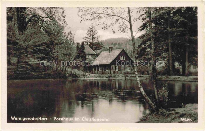 Wernigerode Harz Forsthaus im Christanental Gondelteich