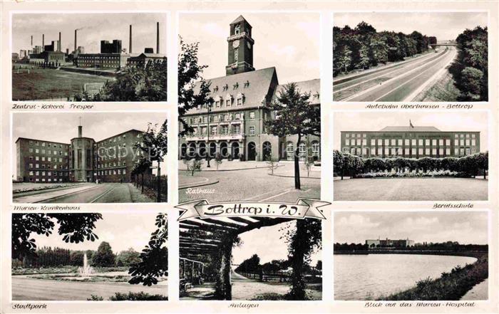 Bottrop NRW Zentral Kokerei Prosper Marien Krankenhaus Stadtpark Rathaus Anlagen