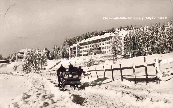 Mittelberg Oy Allgaeu Kinderheilstaette Mittelberg Pferdeschlitten