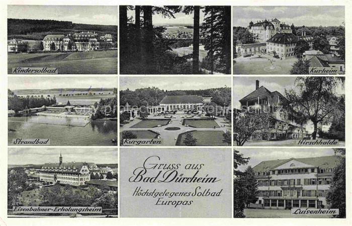 Bad Duerrheim BW Kindersolbad Strandbad Eisenbahner Erholungsheim Kurgarten Kurh