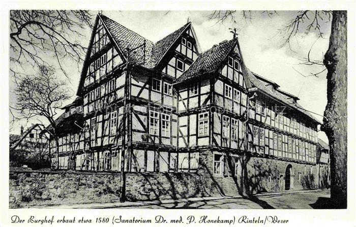 Rinteln Weser Niedersachsen Der Burghof Sanatorium Dr Honekamp