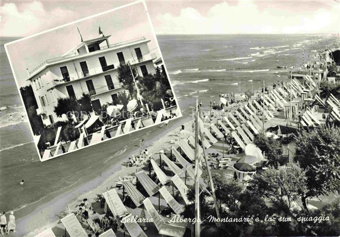 Bellaria Rimini IT Albergo Montanari e la spiaggia