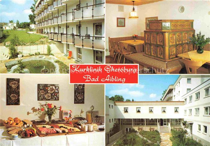 BAD AIBLING Kurklinik Ghersburg Kachelofen Buffet