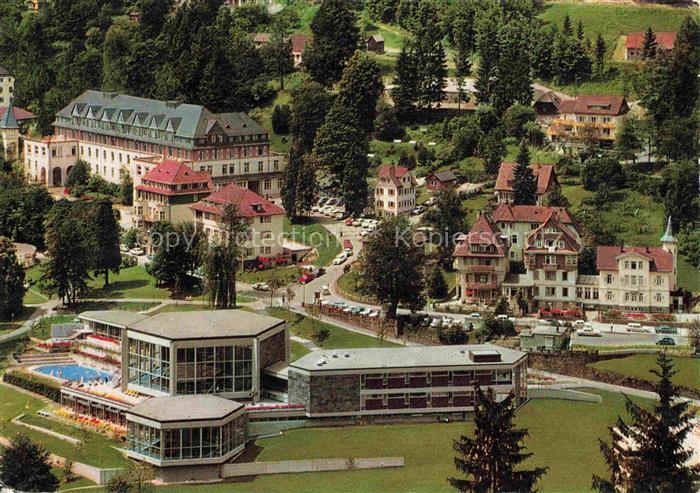 WILDBAD  Bad Schwarzwald BW Thermal Hallenbewegungs und Freibad Fliegeraufnahme