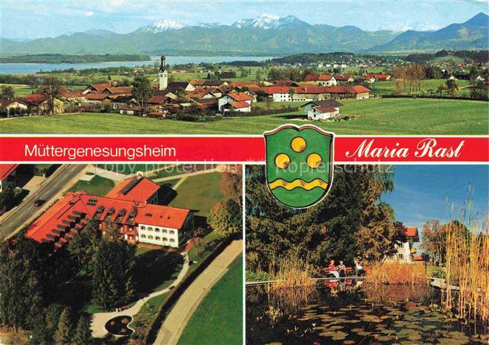 Maria Rast Panorama Muettergenesungsheim Fliegeraufnahme Seerosenteich