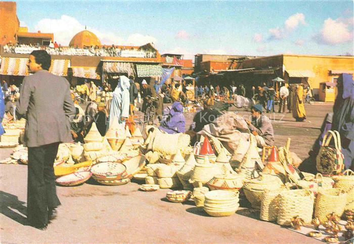 Marrakech Marrakesch Maroc Souk Paniers Place Jemaa El Fna
