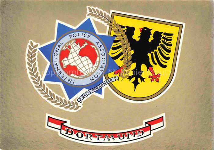 DORTMUND  CITY Wappen Internat Polizei Assoziation Verbindungsstelle Polizeiprae
