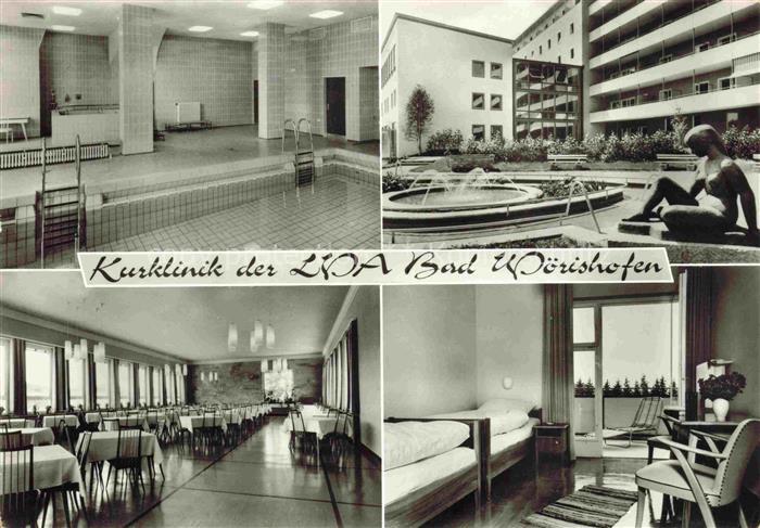 BAD WoeRISHOFEN Hallenbad Speisesaal Brunnen Figur Zimmer