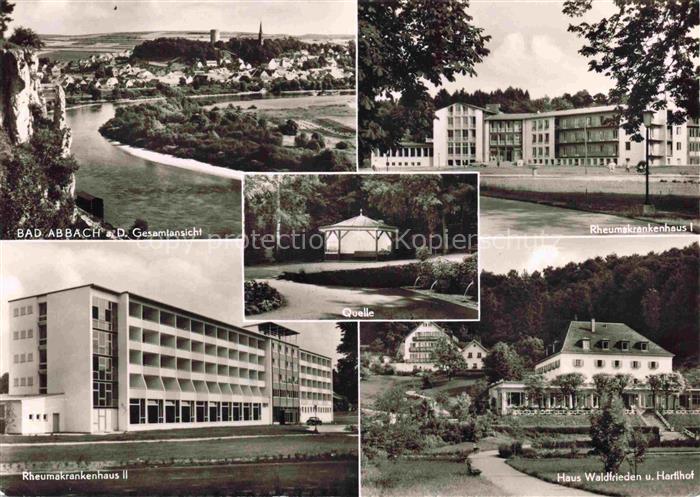 Bad Abbach Bayern Panorama Quelle Rheumakrankenhaus I und II Haus Waldfrieden un