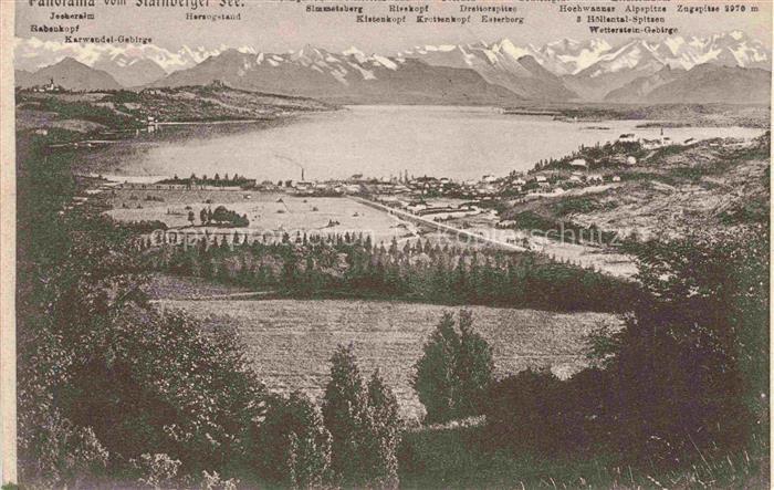 Starnbergersee Starnberg Bayern Panorama