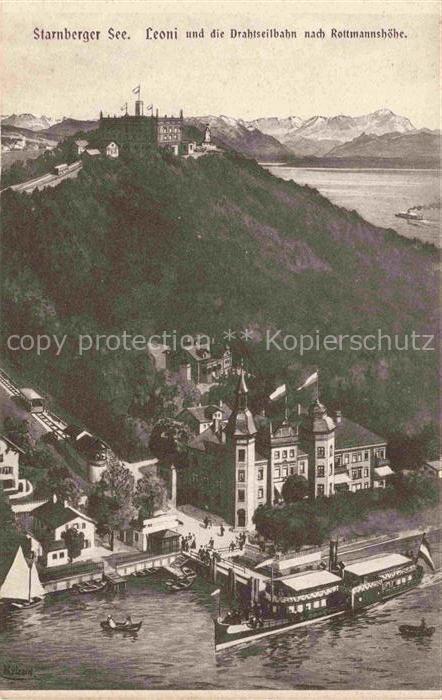 Starnbergersee Starnberg Bayern Leoni Drachtseilbahn Rottmanns hoehe