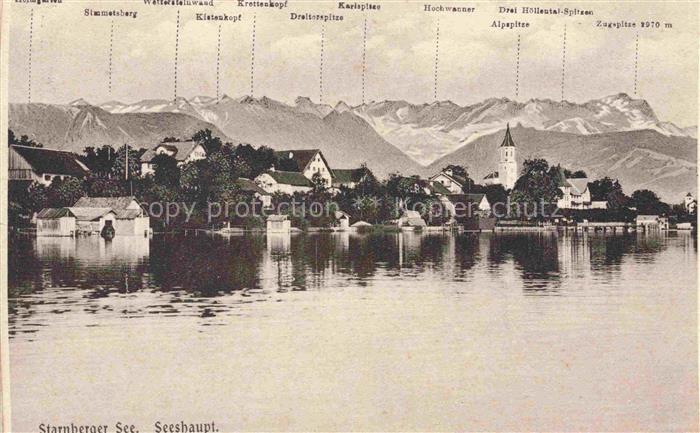 Starnbergersee Starnberg Bayern Panorama Seeshaupt