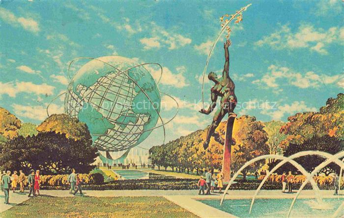 NEW YORK City USA Plaza of the Astronauts The Rocket Thrower